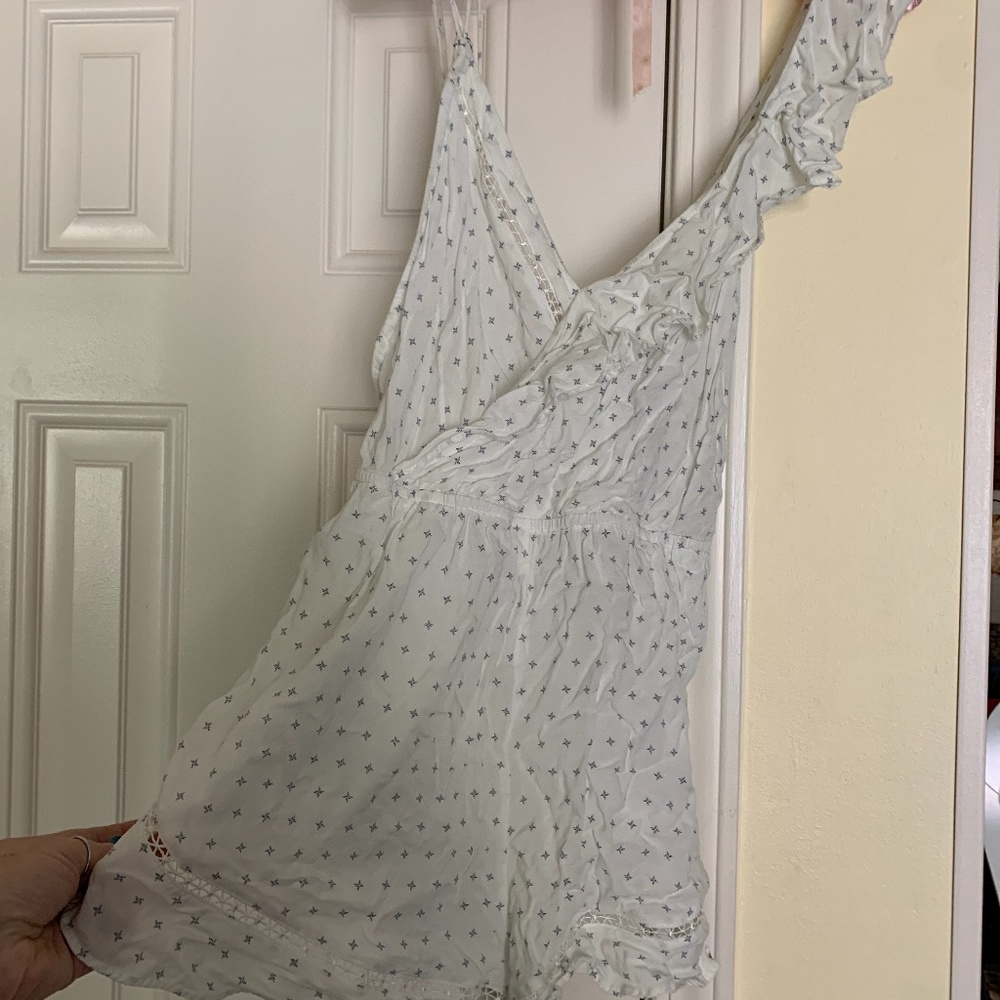 Free people white romper XS